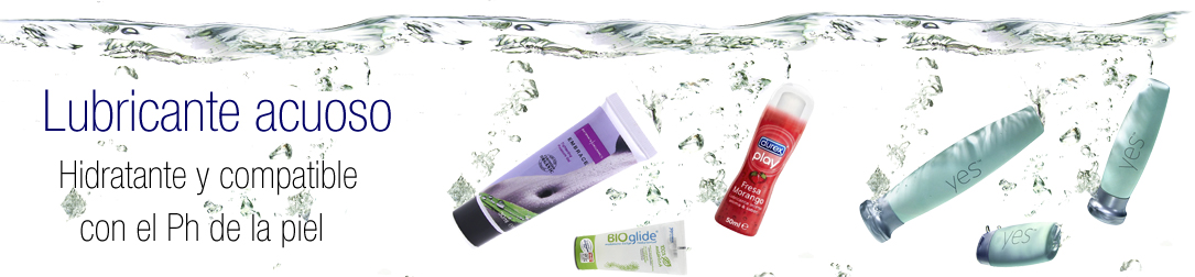 Lubricantes para sexo al agua, acuosos o en base acuosa